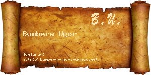 Bumbera Ugor névjegykártya